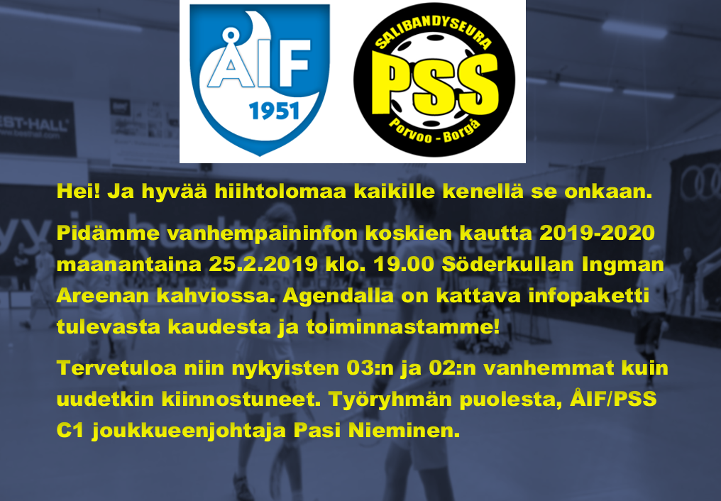 Vanhempaininfo ÅIF/PSS B-pojat 2019-2020