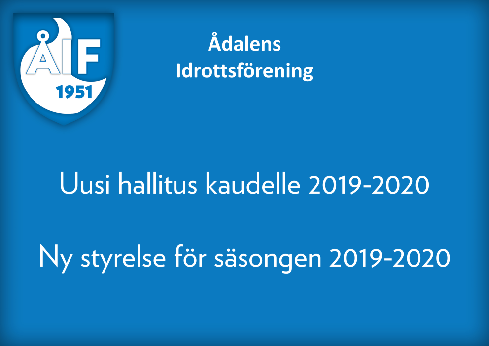  Uusi hallitus kaudelle 2019-2020 / Ny styrelse för säsongen 2019-2020
