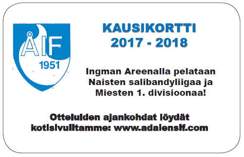 Kausikortit kauden 2017-2018 peleihin myynnissä nyt!