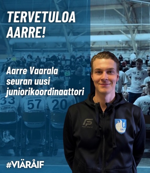 Aarre Vaarala - seuran uusi juniorikoordinaattori