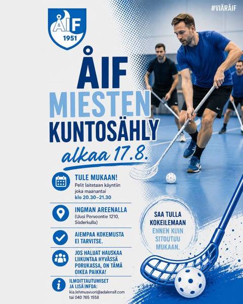 Miesten kuntosähly alkaa - tervetuloa mukaan!