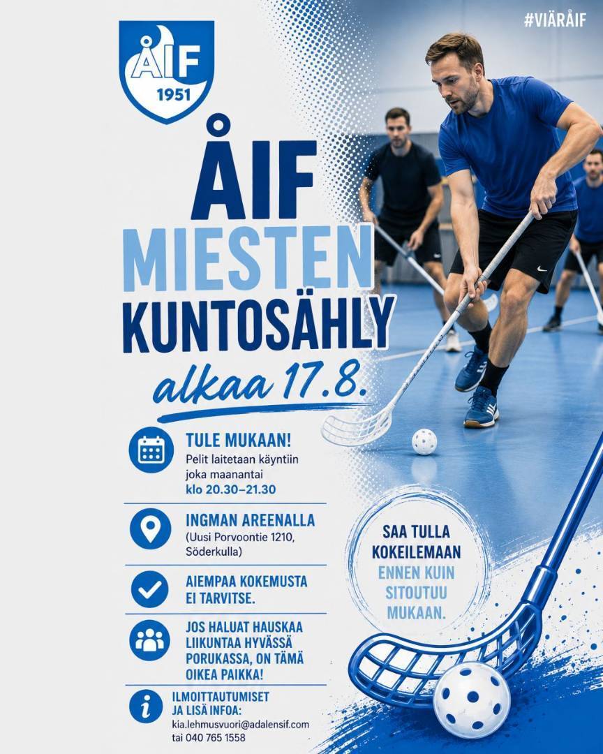 Miesten kuntosähly alkaa - tervetuloa mukaan!