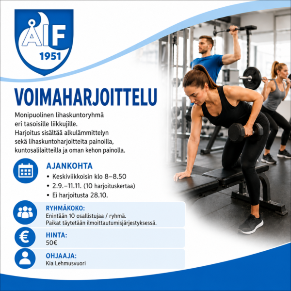 Voimaharjoittelua arkeen - ilmoittaudu nyt 