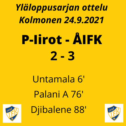 ÅIFK voittoon Iiroja vastaan 2-3