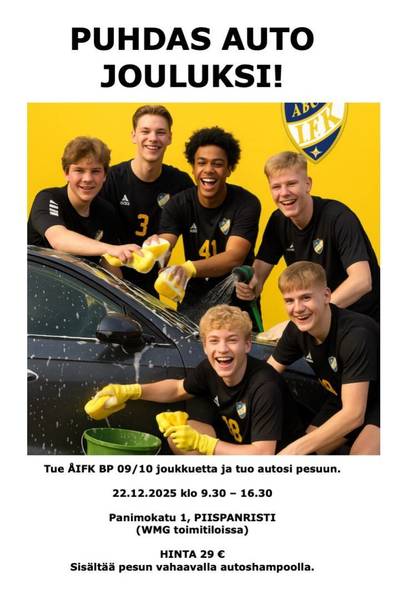 BP Autopesu / Biltvätt MA 22.12 @WMG Piispanristi -