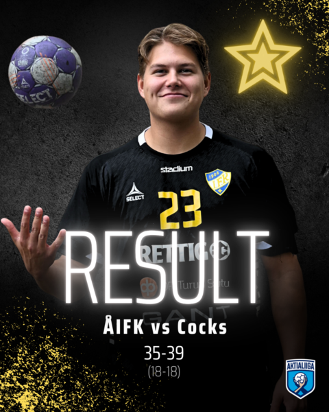 Cocks säilytti sulkansa Turussa