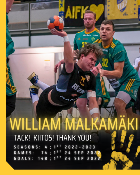 William Malkamäki kohti uusia haasteita