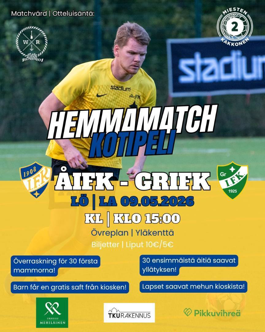 ​Kamraterna möter varandra på lördagen! / IFK ottelu lauantaina!