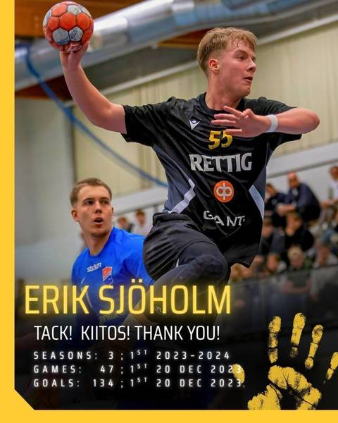 Erik Sjöholm kehittymään KIF Håndboldiin