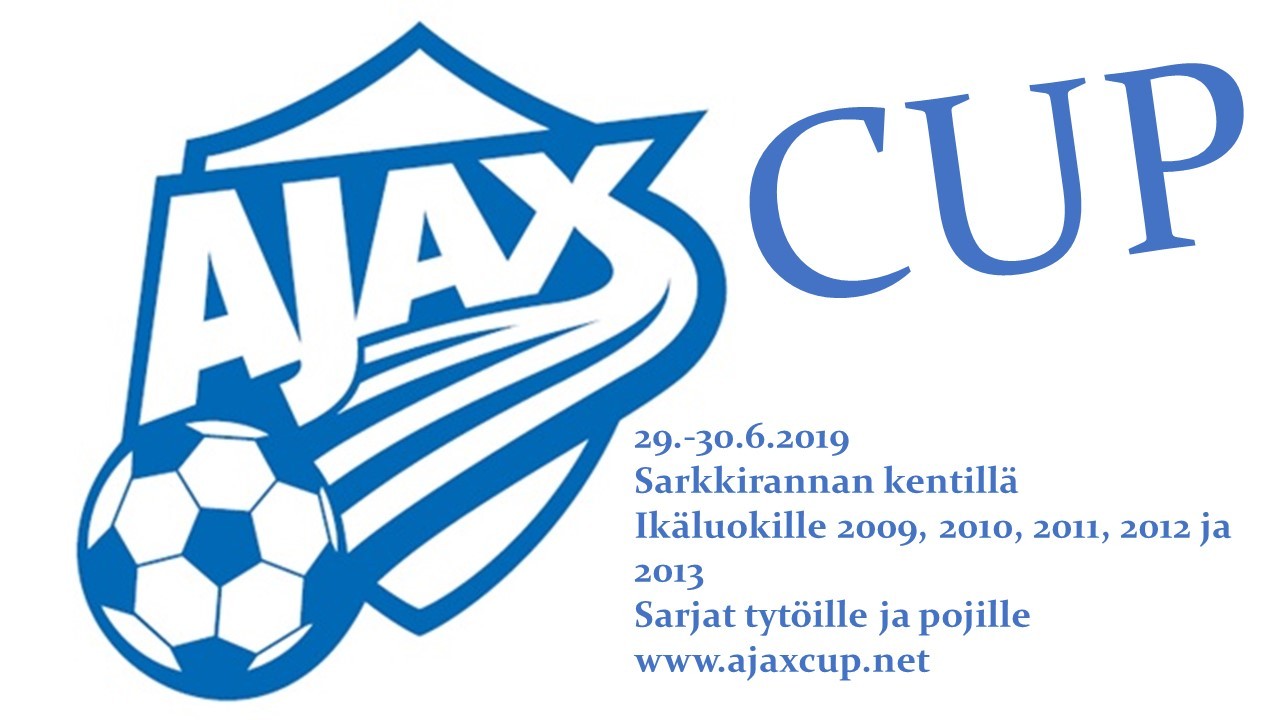 Ajax Cup 29.-30.6.2019 ilmoittautuminen on avattu!
