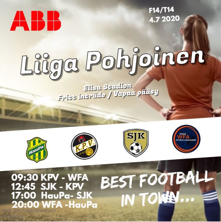 Vi spelar Liiga Pohjoinen (PSL) under Wasa Footballcup helgen