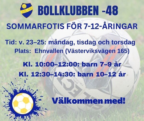 BK-48:s sommarfotboll 2026