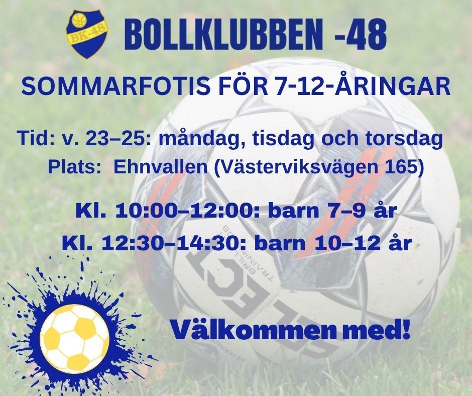 BK-48:s sommarfotboll 2026