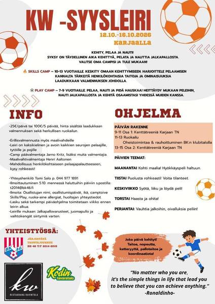 KW syysleiri 12-16.10