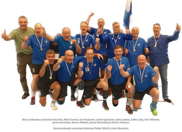 Blues Volley:n M60-senioreille SM-kultaa Jyväskylästä