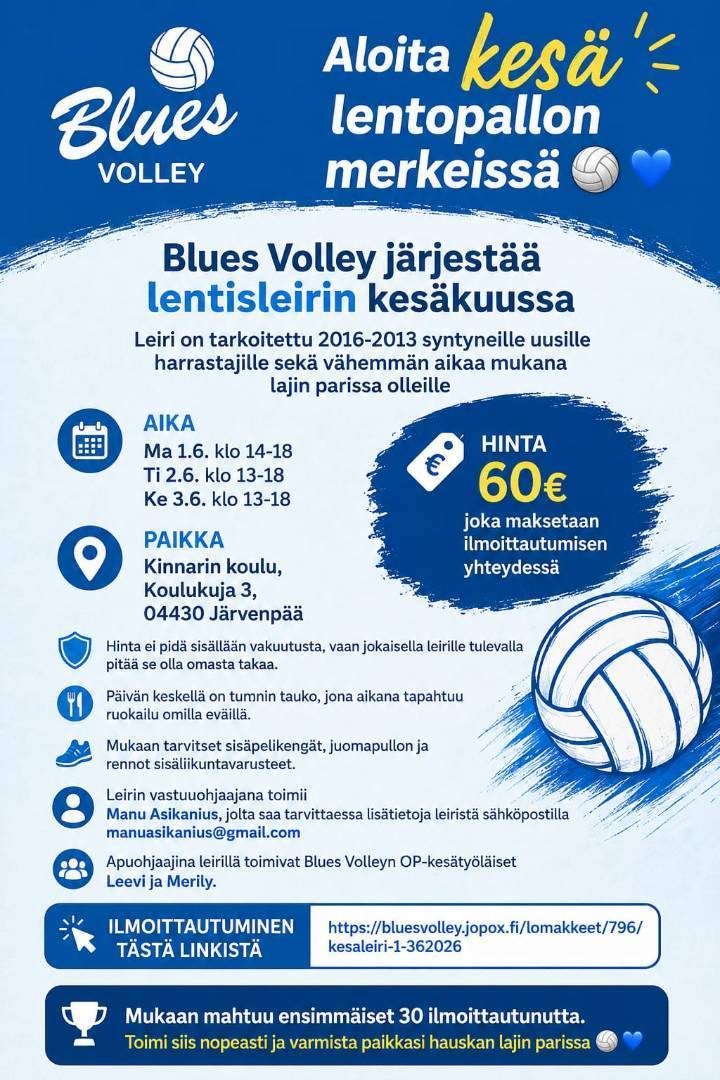 Kesäleiri 2016-2013 syntyneille 