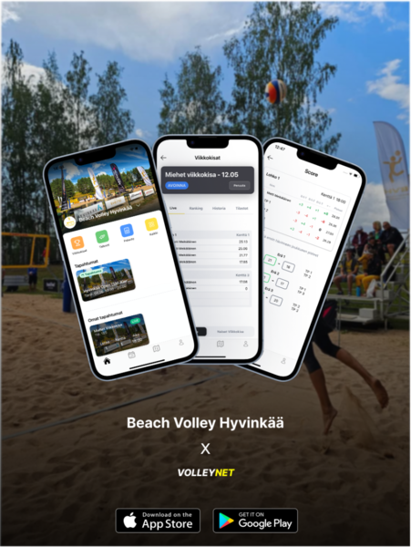 Volleynet appi viikkokisoihin!