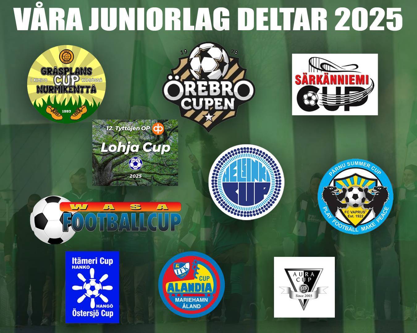 Våra juniorlag deltar i många turneringar sommaren 2025