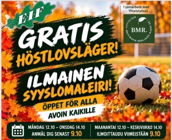 Höstlovsträning 2026 - Syyslomaharjoitukset 2026