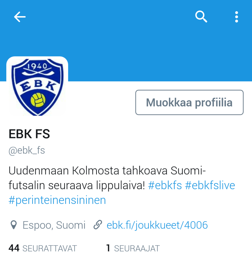 Ota EBK FS haltuun Twitterissä!