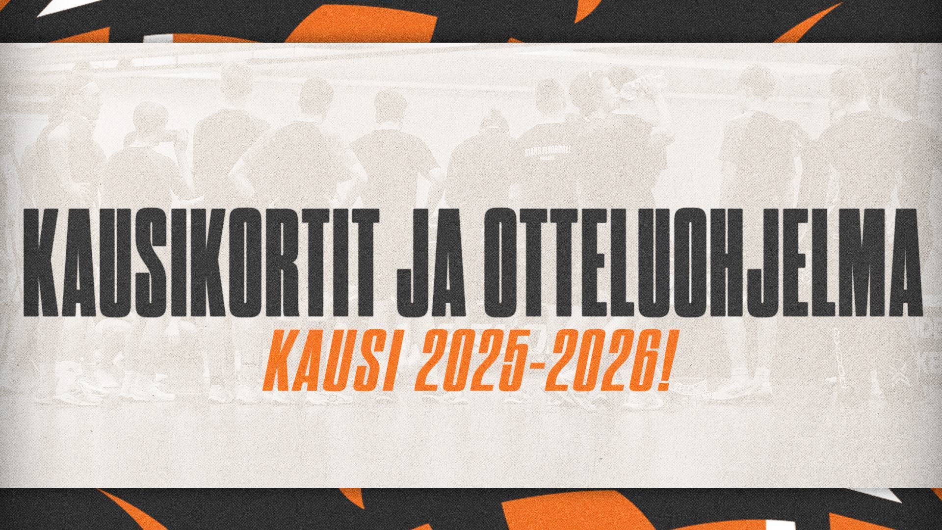 Kausikortit myynnissä ja otteluohjelma julki!
