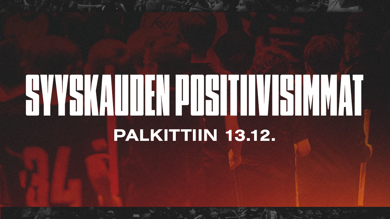 Syyskauden positiivisimmat palkittiin 13.12.2025