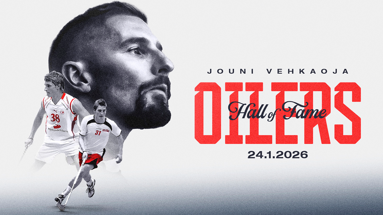 Jouni Vehkaojan paita nousee Tapiolan urheiluhallin kattoon 24.1.