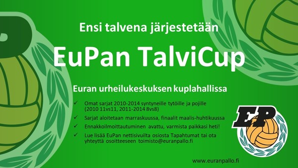 EuPan TalviCup OP-Areenalla!