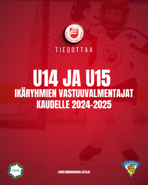 Kauden 2024-2025 U14 & U15 Vastuuvalmentajat