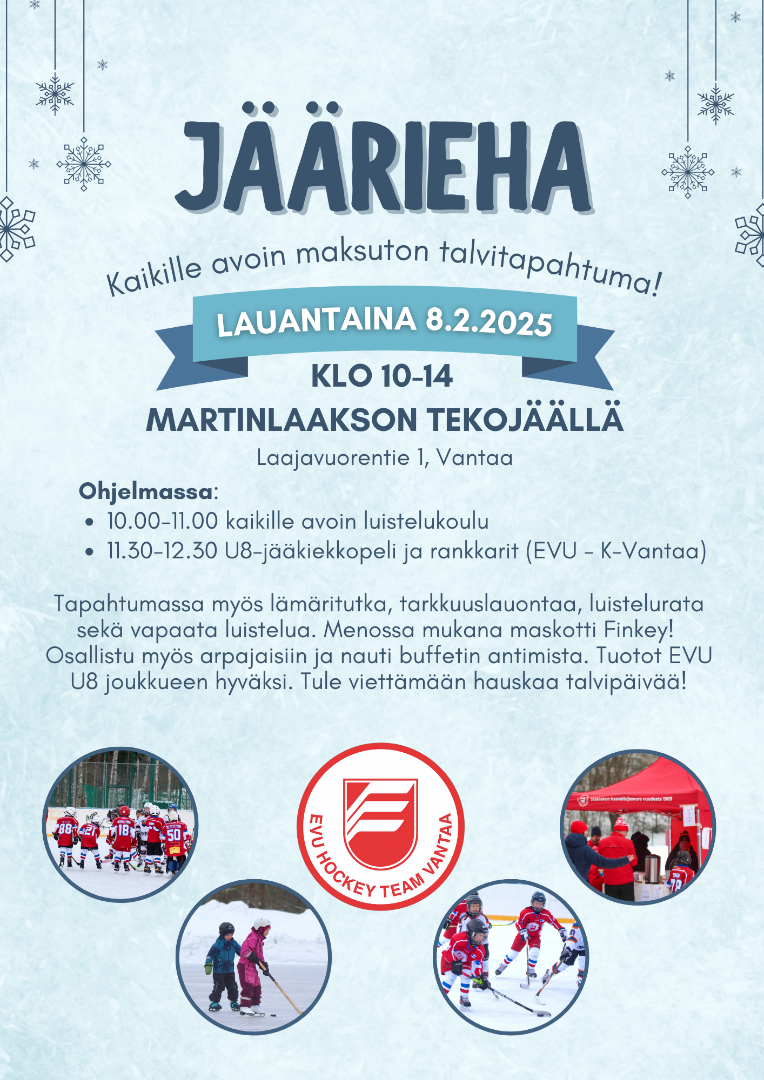 Jäärieha 8.2.2025 Martinlaakson tekojäällä!