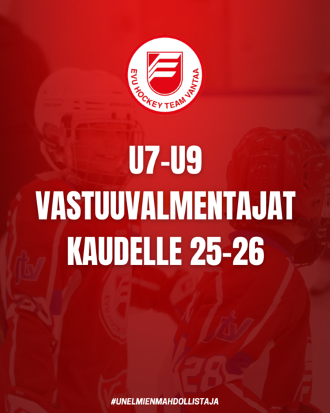 U7-U9 Vastuuvalmentajat kaudelle 25-26