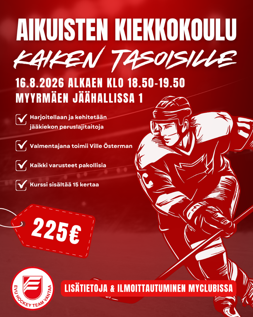 Aikuisten kiekkokoulu – Ilmoittaudu syyskaudelle 2026