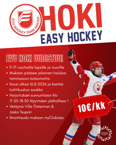 EVU Hoki uudistuu – Ilmoittaudu mukaan!