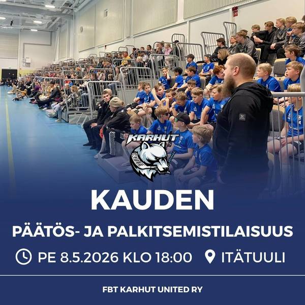 Kauden 2025-2026 päätös- ja palkitsemistilaisuus 8.5.2026