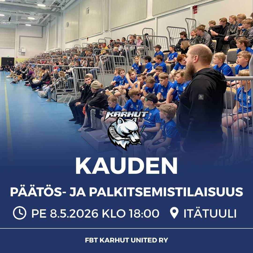 Kauden 2025-2026 päätös- ja palkitsemistilaisuus 8.5.2026
