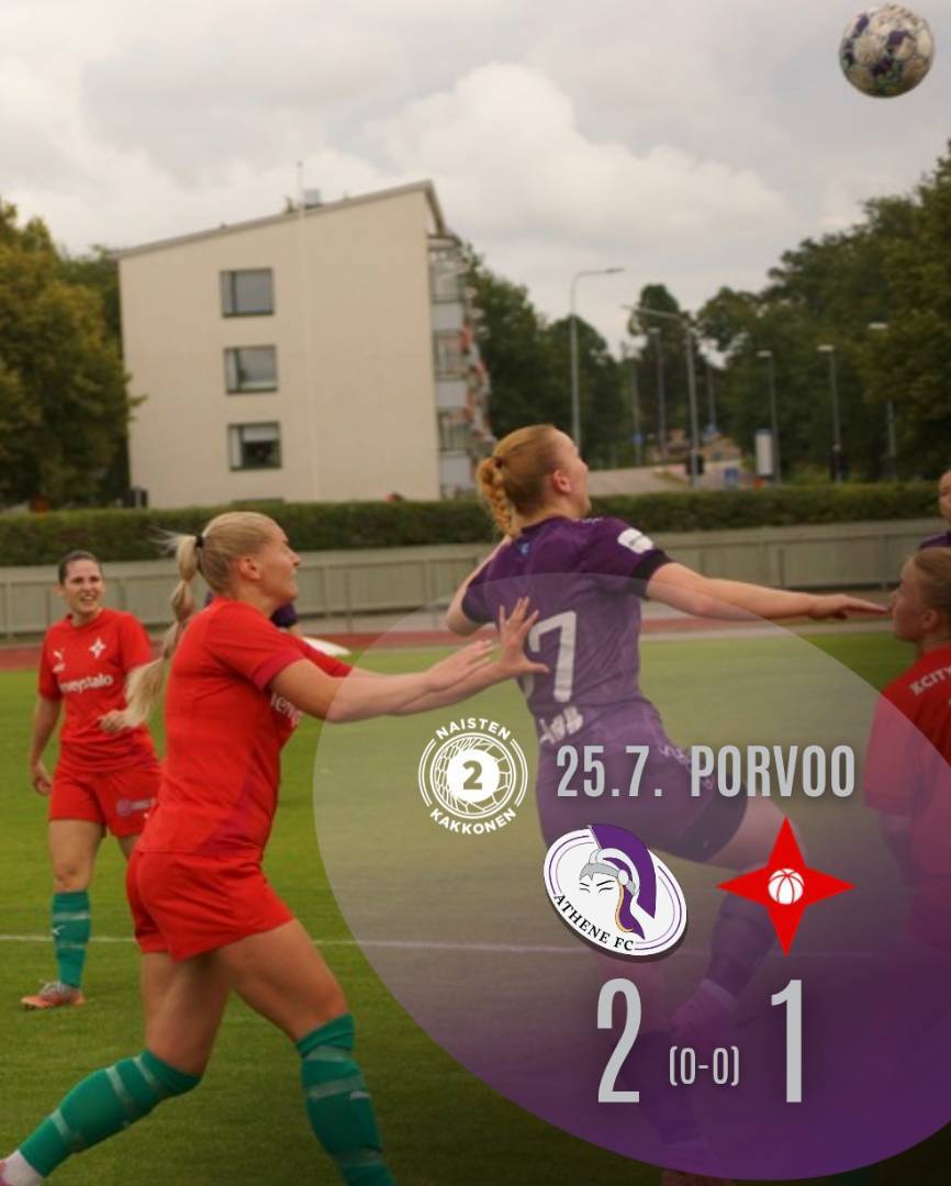 Anniina Jurvasen kaksi osumaa siivittivät Athene FC:n kauden toiseen voittoon!