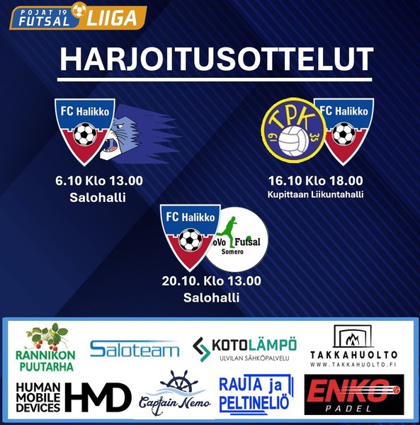 FUTSAL P19 - HARJOITUSOTTELUT