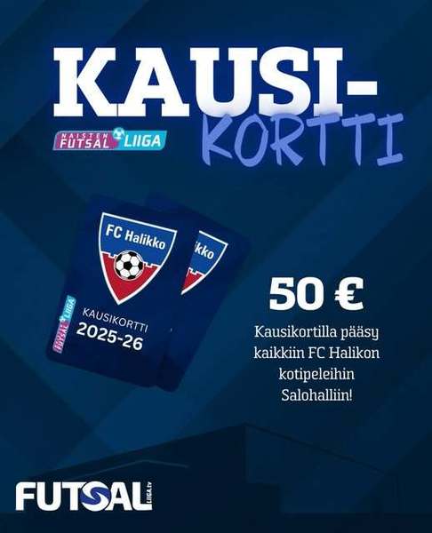 Kausikortti 50€ FC Halikon naisten kotipeleihin Salohalliin