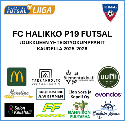 FUTSAL P19 - KAUDEN 2025-26 YHTEISTYÖKUMPPANIT