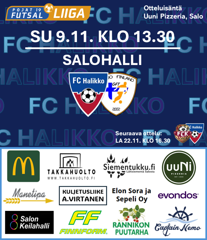 FUTSAL P19 - VIERAAKSI SALOON SAAPUU GFT