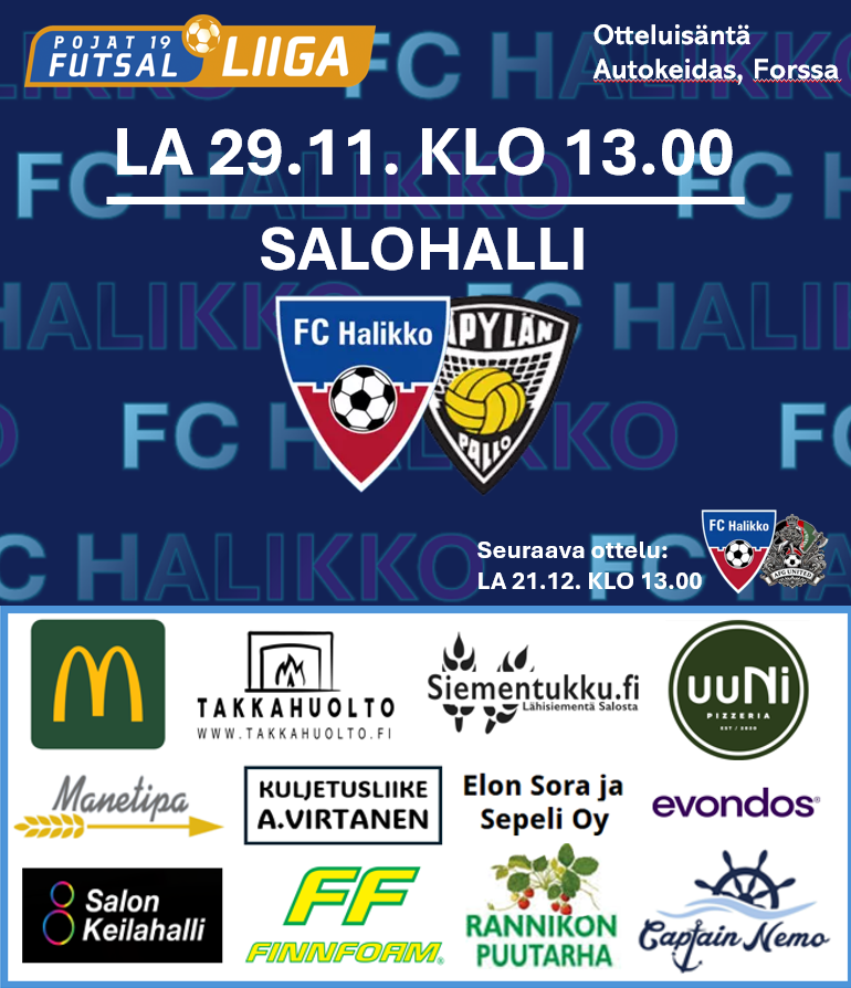 FUTSAL P19 - KÄPA/TOTE MATKUSTAA SALOON LAUANTAINA