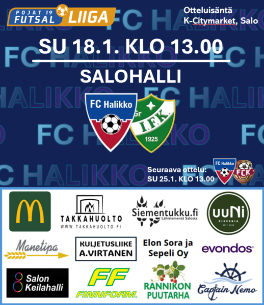 FUTSAL P19 - SARJAN TOISEKSI VIIMEINEN KOTIPELI GRANIA VASTAAN