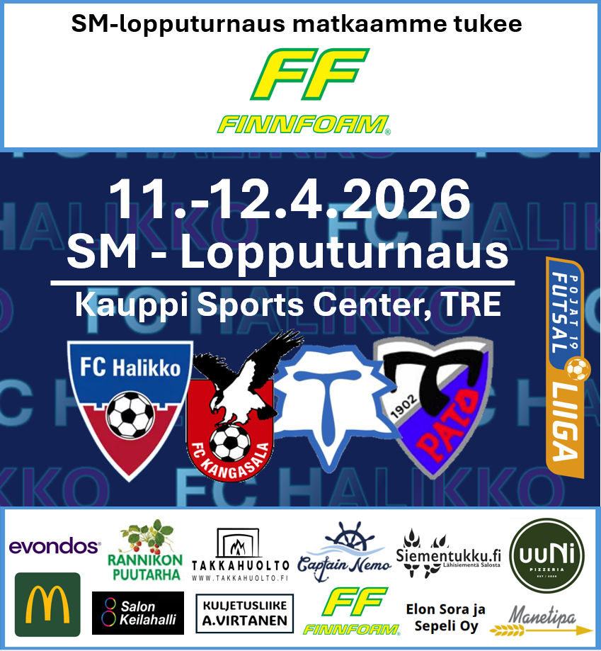FUTSAL P19 - SM-LOPPUTURNAUS EDESSÄ 11.-12.4.