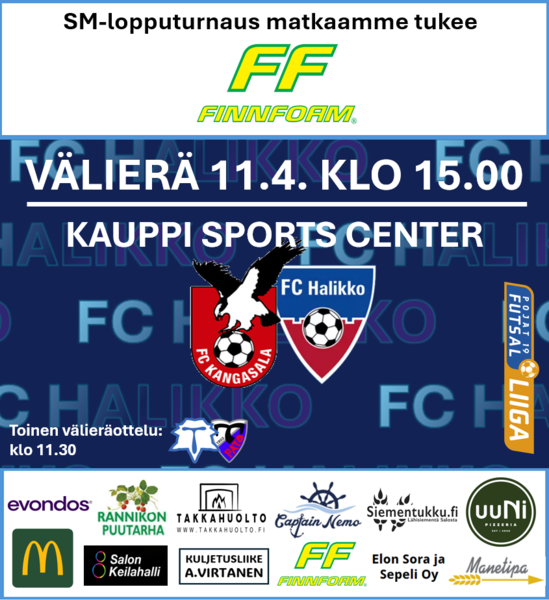 FUTSAL P19 - SM VÄLIERÄ KANGASALAA VASTAAN 11.4.