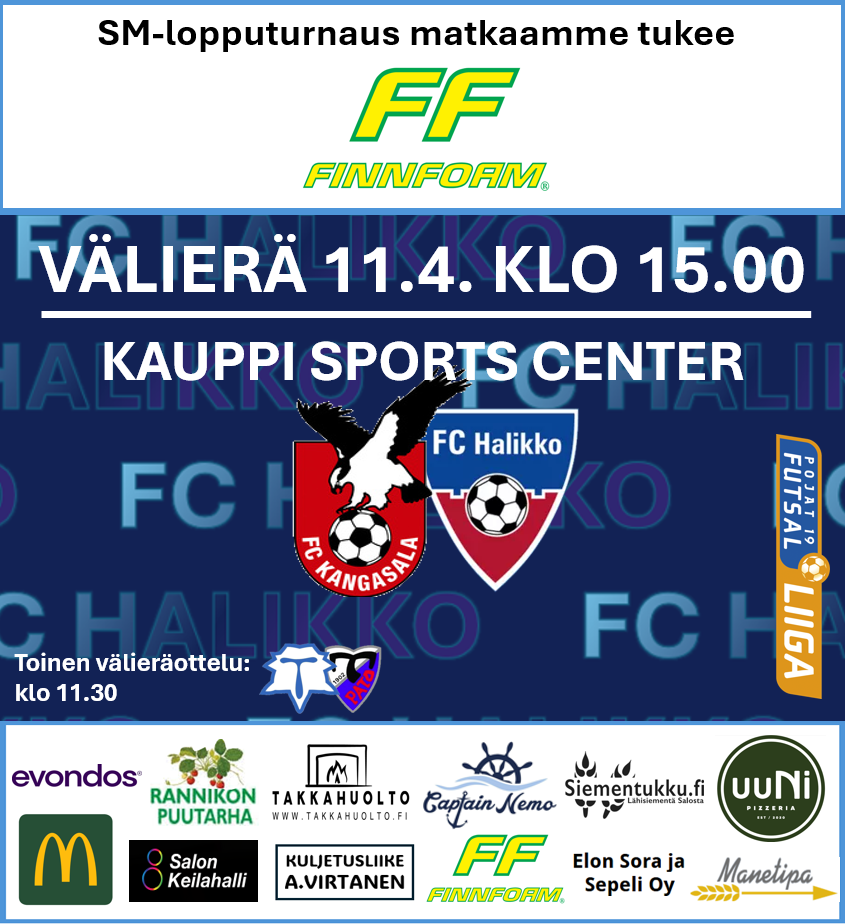 FUTSAL P19 - SM VÄLIERÄ KANGASALAA VASTAAN 11.4.