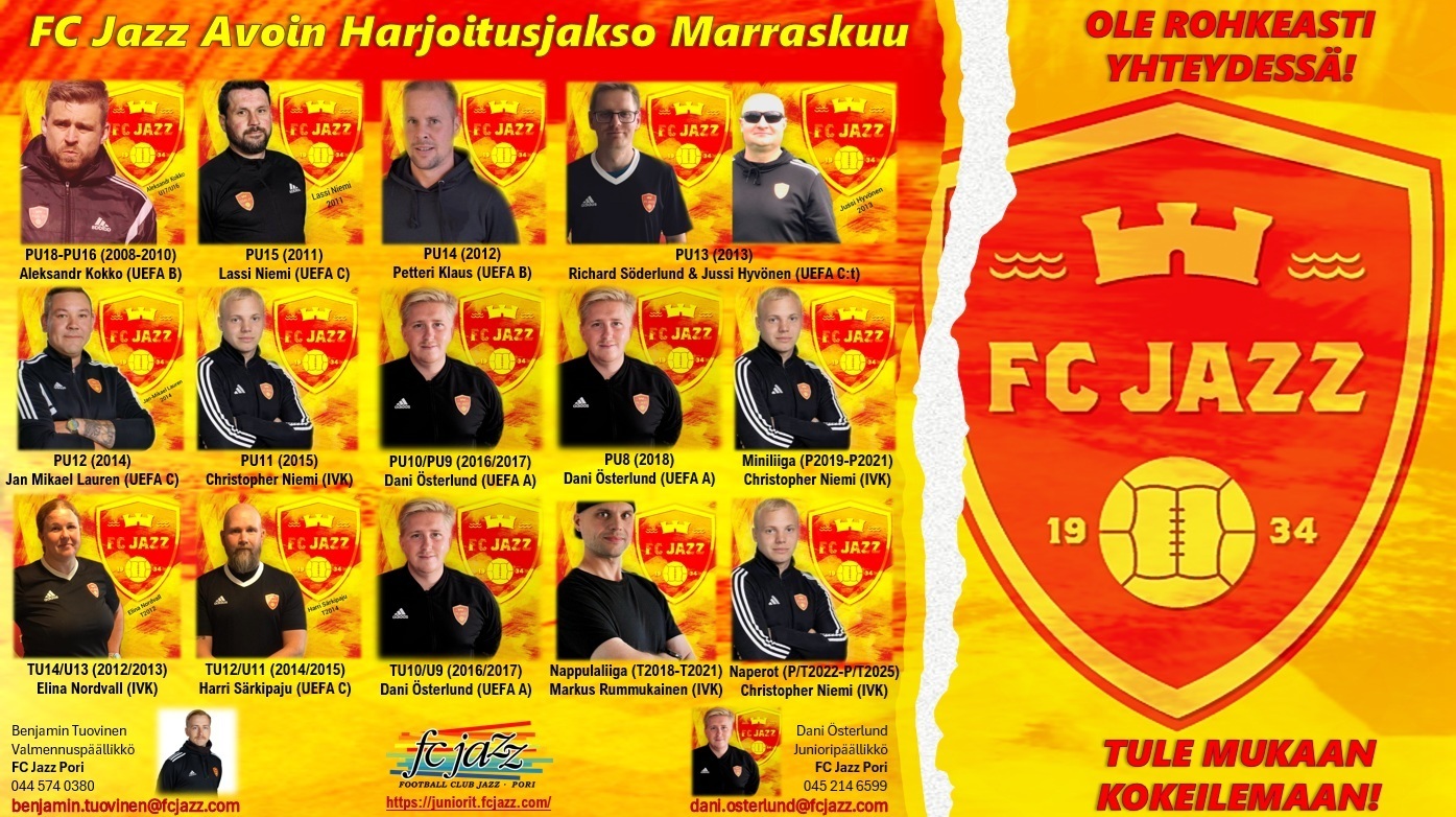 FC Jazz järjestää marraskuussa avoimen harjoitusjakson uusille pelaajille!