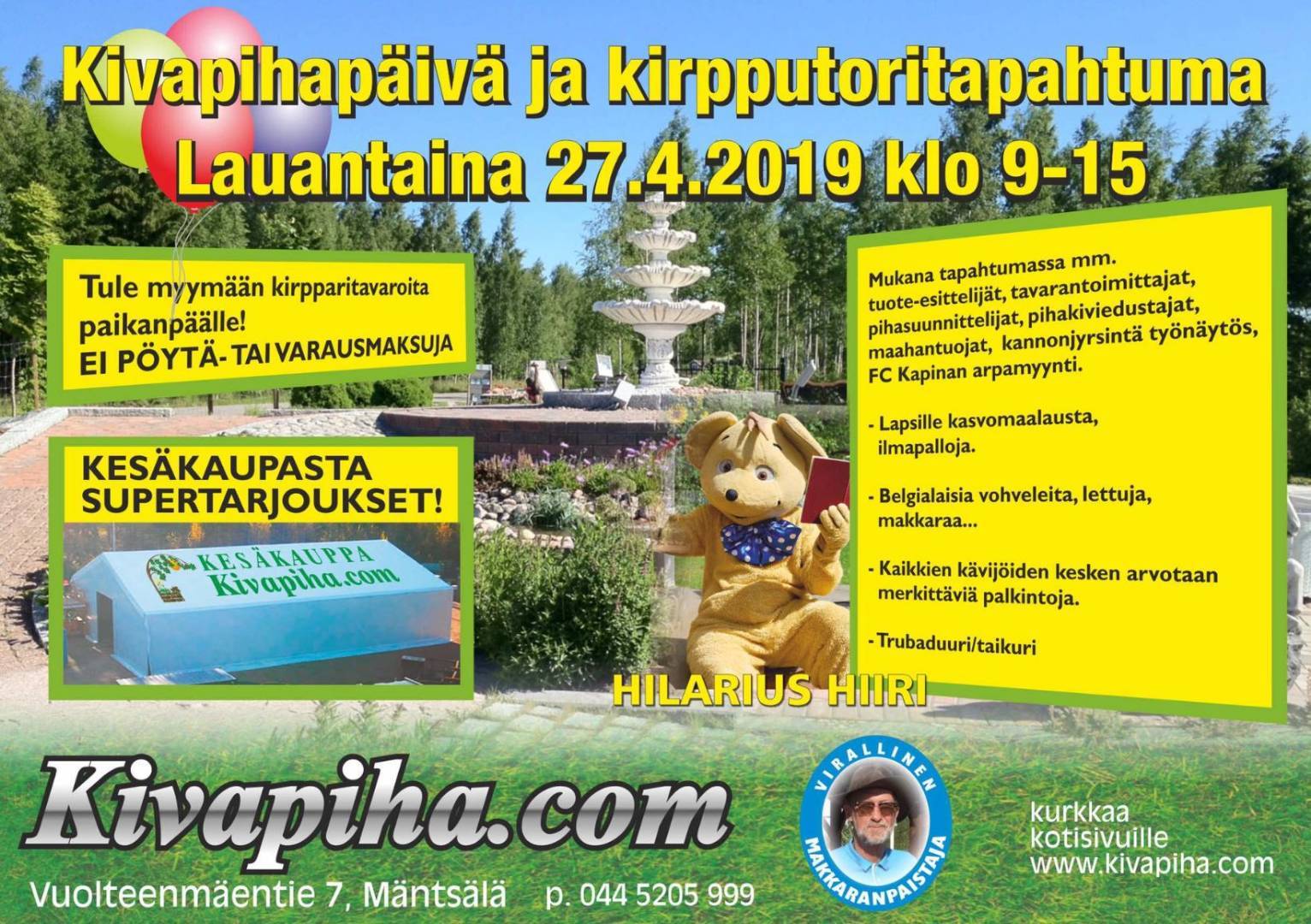 FC Kapina on mukana Kivapihan tapahtumassa 27.4.