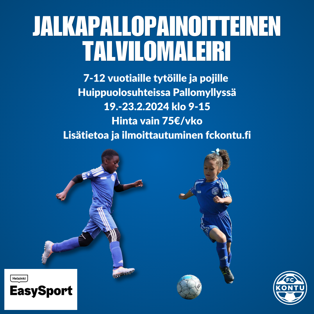 Tule mukaan FC Kontun jalkapallopainotteiselle Easysport Talvilomaleirille!
