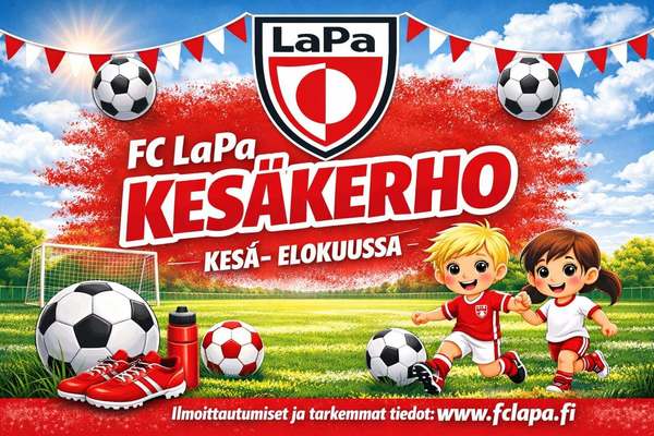 FC LaPan Energiset Kesäkerhot kaudenpäätös To 13.8 klo 16.45-18.30 Harapaisen kentällä
