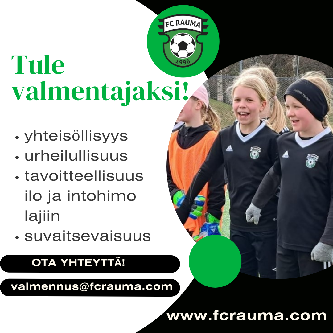 ​Tule valmentajaksi FC Raumaan!